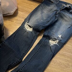 Torrid Dark Blue Distressed Premium Jegging Skinny Jeans 12R